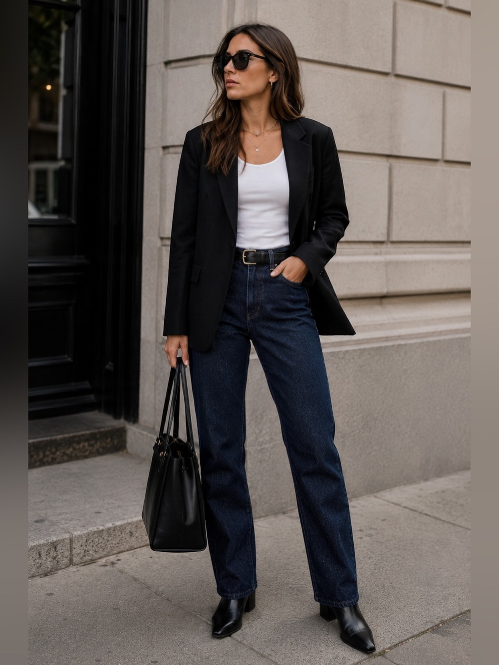 Everlane Uniform The Athletic Jean Dark Indigo Wash Straight Size 29”
